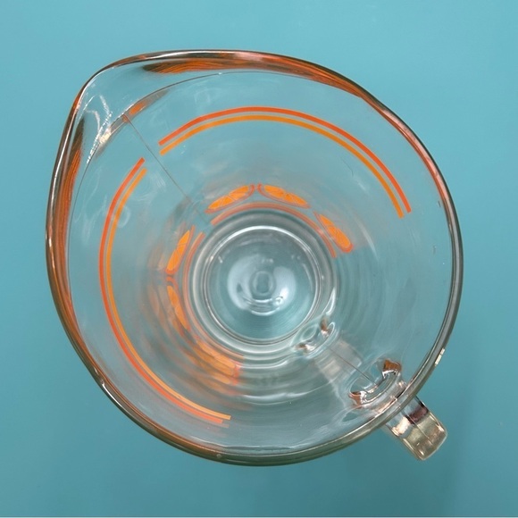 Vintage Clear Glass Pitcher with Orange Slice Design - Picture 9 of 14